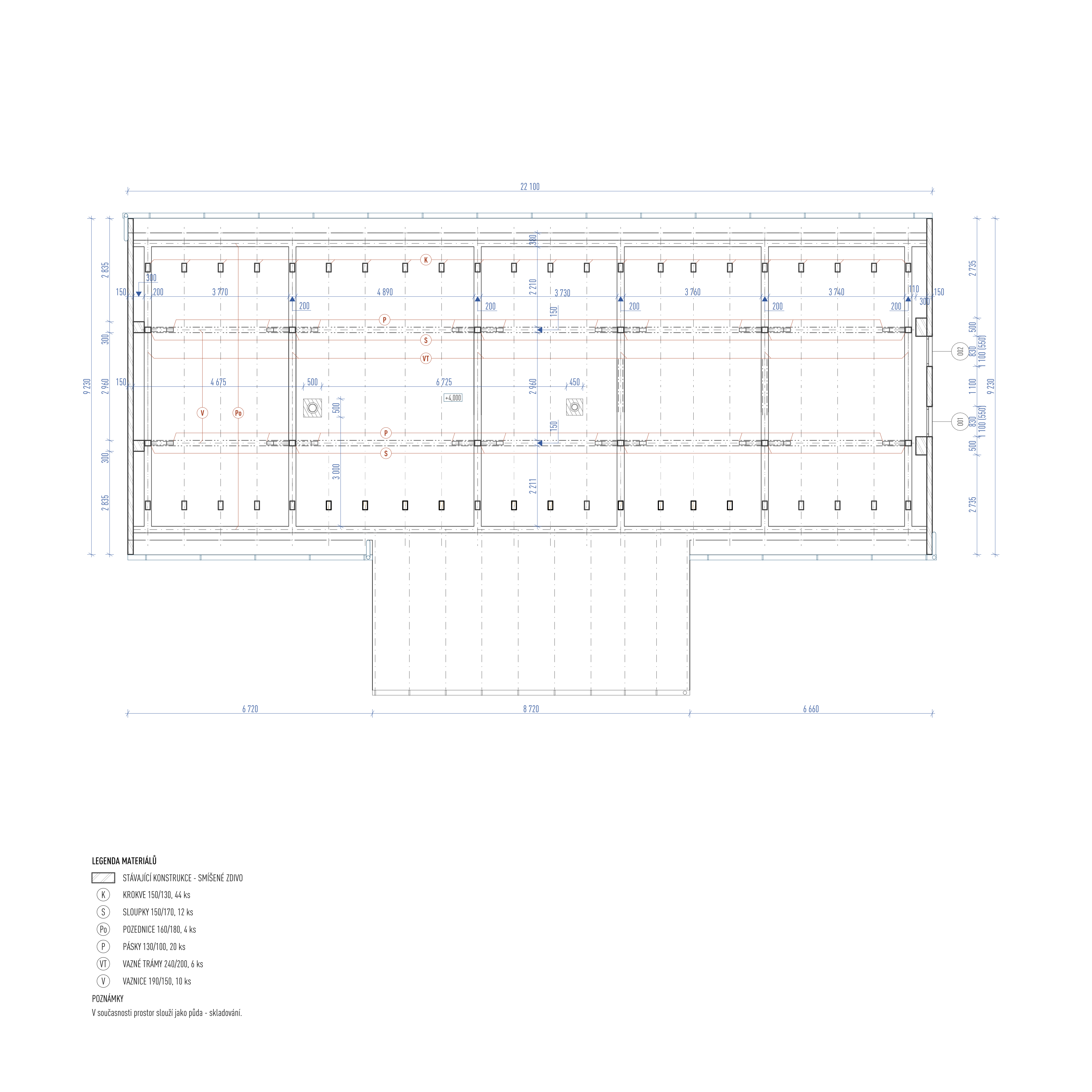 Roof framing drawing